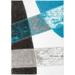 White 63 x 47 x 1.8 in Area Rug - Well Woven Teal Gray Area Rug Polyester | 63 H x 47 W x 1.8 D in | Wayfair LOL-26-4