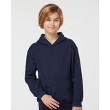 Tultex 320Y Youth Pullover Hood T-Shirt in Navy Blue size Large | 80/20 Cotton/Polyester