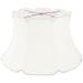 Royal Designs White Silk Shallow Drum with V-notch Bottom Designer Lamp Shade