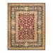 Overton Hand Knotted Wool Vintage Inspired Traditional Mogul Red Area Rug - 8' 2" x 10' 3"