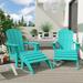 Polytrends Laguna All Weather Poly Outdoor Patio Adirondack Chair Conversation Set - (4-Piece)