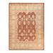 Overton Hand Knotted Wool Vintage Inspired Traditional Mogul Orange Area Rug - 8' 3" x 10' 10"