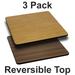 3 Pack 24'' Square Table Top with Reversible Laminate Top