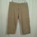 Levi's Pants & Jumpsuits | Levis Womens Pants Chino Capris Size 4 Beige Khaki Tan Drawstring Hems | Color: Cream/Tan | Size: 4