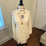 Free People Dresses | Cream Lace Tunic/Mini Dress From Free People Nwt Sz 8 | Color: Cream | Size: 8