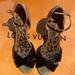 Jessica Simpson Shoes | Jessica Simpson Wedges Heel 3.5 | Color: Black/Cream | Size: 8