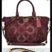 Coach Bags | Coach Madison Dotted Op Art Sophia Satchel Bag | Color: Gold/Red | Size: Os