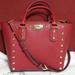 Michael Kors Bags | Michael Kors Sandrine Stud Small Crossbody Leather Handbag Tote Satchel | Color: Red | Size: Os