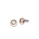 Skagen Earrings for Women Agnethe, Length: 9.5 mm, Width: 9.5 mm, Height: 2 mm Rose Gold Stainless Steel Earrings, SKJ1496791