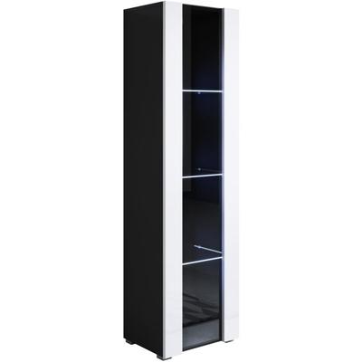 Lettiemobili - Stehende Vitrineschrank mit 2cm Füsse mit led Hängeschrank Vitrinenschrank Vitrine Image