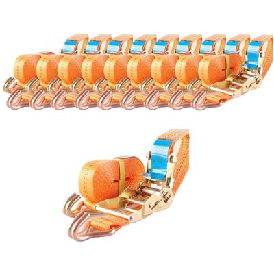 10x Profi Ratschen Spanngurt Spanngurte Zurrgurt 2tlg 5m 2t 2to 2000kg tüv/gs orange Image