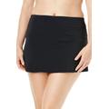 Plus Size Women's Side Slit Swim Skirt by Swimsuits For All in Black (Size 28)