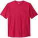 Men's Big & Tall Shrink-Less™ Lightweight Pocket Crewneck T-Shirt by KingSize in Red (Size 6XL)