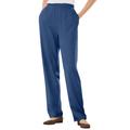 Plus Size Women's 7-Day Knit Straight Leg Pant by Woman Within in Royal Navy (Size 4X)
