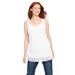 Plus Size Women's Lace-Trim V-Neck Tank by Woman Within in White (Size 26/28) Top