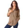 Plus Size Women's Long-Sleeve Kate Big Shirt by Roaman's in Brown Sugar (Size 38 W) Button Down Shirt Blouse