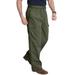 Men's Big & Tall Knockarounds® Full-Elastic Waist Cargo Pants by KingSize in Olive (Size 4XL 40)