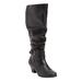 Women's The Cleo Wide Calf Boot by Comfortview in Black (Size 10 1/2 M)