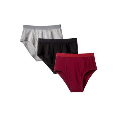 Men's Big & Tall Classic Cotton Briefs 3-Pack by KingSize in Assorted Neutral Colors (Size 4XL) Underwear