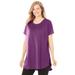 Plus Size Women's Easy Maxi Tunic by Woman Within in Plum Purple (Size 34/36)