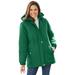 Plus Size Women's Water-Resistant Parka by TOTES in Emerald (Size 5X)