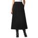 Plus Size Women's Velour A-Line Skirt by Woman Within in Black (Size L)