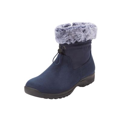 Wide Width Women's The Emeline Weather Boot by Comfortview in Navy (Size 10 1/2 W)