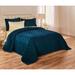 Velvet Diamond Quilted Bedspread by BrylaneHome in Deep Teal (Size KING)