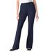 Plus Size Women's Stretch Cotton Bootcut Pant by Woman Within in Heather Navy (Size M)