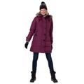 Plus Size Women's Heathered Down Puffer Coat by Woman Within in Heather Deep Claret (Size 36 W)