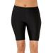 Plus Size Women's Chlorine Resistant Long Bike Short Swim Bottom by Swimsuits For All in Black (Size 22)