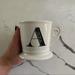 Anthropologie Dining | Anthropologie Monogram Mug Letter A | Color: Black/White | Size: Os