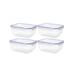 Superio 4 Container Food Storage Container Set Plastic | 4.5 H x 6.5 W x 9.5 D in | Wayfair ONL597-4