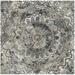 Gray 120 x 0.5 in Indoor Area Rug - Bungalow Rose Brantley Floral Handmade Tufted Area Rug Polyester/Wool | 120 W x 0.5 D in | Wayfair