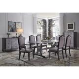 Canora Grey Neko 86" Trestle Dining Table Wood in Black/Brown/Gray | 30 H x 86 W x 42 D in | Wayfair C60816628085492C921A4EA64AFF2724