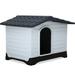 Tucker Murphy Pet™ Black Plastic Dog House Plastic House in Gray | 25.1 H x 35.4 W x 26.9 D in | Wayfair 4DBF3536CD424644A02833AA7687F9CA