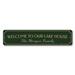 Lizton Sign Shop, Inc Welcome Family Name Lake House Vertical Custom Aluminum Sign Metal in Brown/Gray/Green | 4 H x 18 W x 0.04 D in | Wayfair