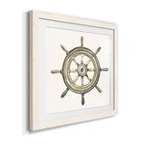 Wexford Home At The Helm II-Premium Framed Print - Ready To Hang Canvas, Solid Wood in Black/Blue/Green | 17 H x 17 W x 1.5 D in | Wayfair