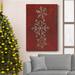 The Holiday Aisle® Snowflakes On I Premium Gallery Wrapped Canvas - Ready To Hang Snowflakes on I Canvas, in Red | 12 H x 8 W x 1 D in | Wayfair