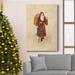 The Twillery Co.® Santa Premium Gallery Wrapped Canvas - Ready To Hang Santa Canvas in Brown/Green/Red | 12 H x 8 W x 1 D in | Wayfair