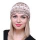 NFB Fascinator Hats for Women Ladies Summer Beanie Cotton Cloche Crochet caps, Сappuccino, One Size