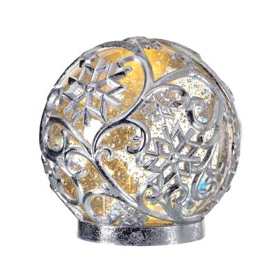 Snowflake Lighted Water Globe 6.25" - 6.125"H x 6.125" x 6.125"W