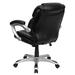 Mid-Back LeatherSoft Layered Upholstered Office Chair w/Silver Nylon Base