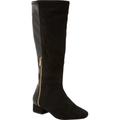 Wide Width Women's The Ivana Wide Calf Boot by Comfortview in Black (Size 12 W)