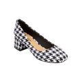 Wide Width Women's The Marisol Pump by Comfortview in Houndstooth (Size 10 1/2 W)