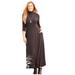 Plus Size Women's AnyWear Maxi Dress by Catherines in Black (Size 0X)