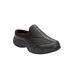 Extra Wide Width Women's The Glitter Traveltime Slip On Mule by Easy Spirit in Black (Size 8 WW)