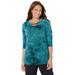 Plus Size Women's Starlight Top by Catherines in Emerald Green (Size 2X)