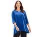 Plus Size Women's AnyWear Keyhole Tunic by Catherines in Dark Sapphire (Size 0X)