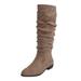 Women's The Shelly Wide Calf Boot by Comfortview in Dark Taupe (Size 12 M)
